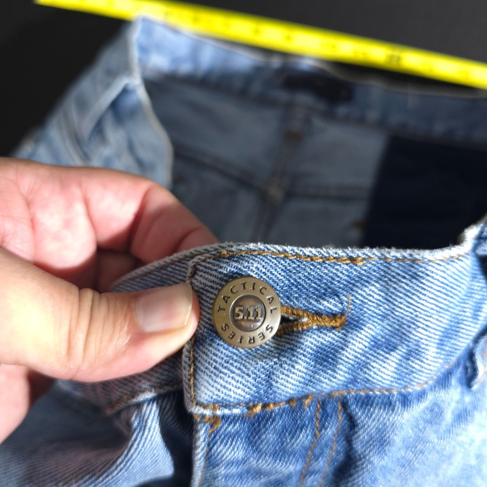 5.11 Tactical Jeans Mens 38x30 Blue Light Wash Straight Leg Cotton 74002 Denim - Picture 9 of 10